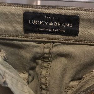 Lucky brand boyfriend olive color pants